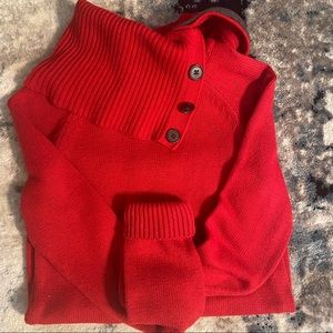 Cozy button neck sweater